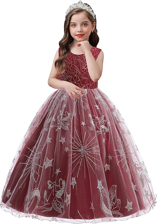 CQYYRT Flower Girl Dresses for Wedding Pageant Princess Dresses for Girls