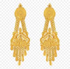 Gold Earing Jewellery Png,Gold Earring Png