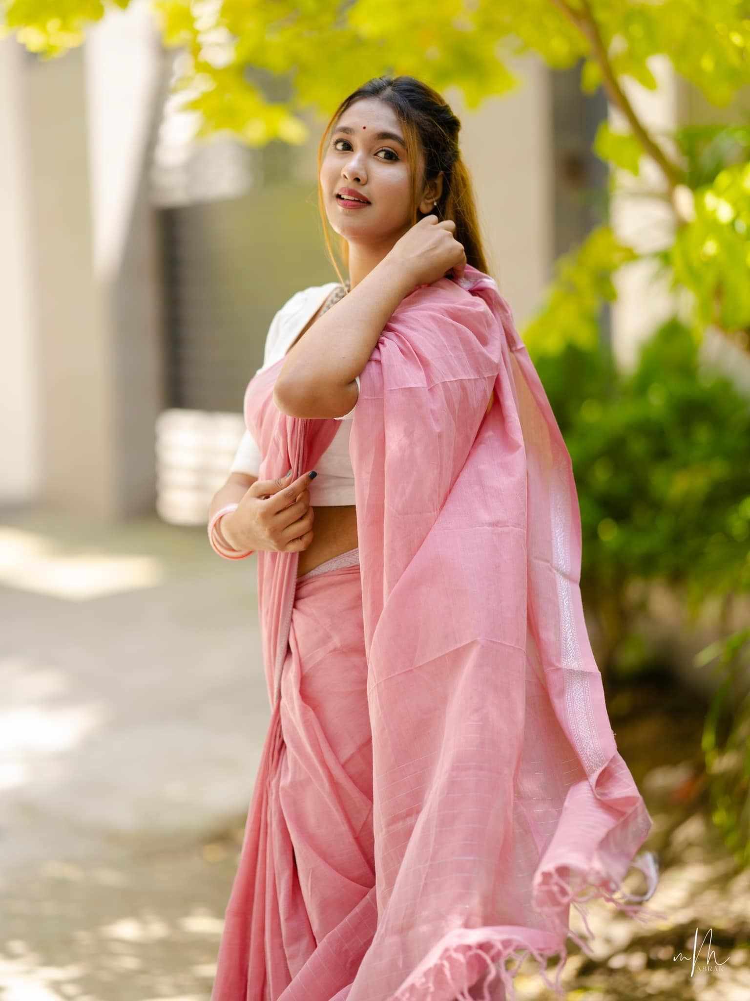 Pure Tangail cotton sari