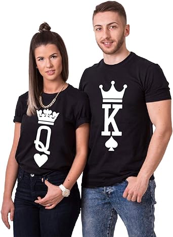 King Queen Tshirts His Her Shirts Matching Couple Shirts Matching