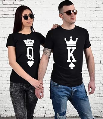 King Queen Tshirts His Her Shirts Matching Couple Shirts Matching